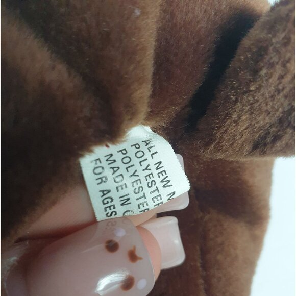 Chocolate The Moose Plush 9" Stuffed Animal Toy Orange Antlers Kids Beanie - Picture 5 of 7